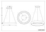 Lampa wisząca Cardona w kolorze białym, z jednym źródłem LED o mocy 38W. Kształt stożkowaty, z szeroką podstawą i wąskim zakończeniem. Wymiary: wysokość 1500 mm, średnica 620 mm. Prosta konstrukcja, idealna do nowoczesnych wnętrz.