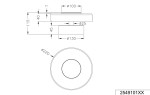 Plafon Celeste 1xLED/10W w kolorze kawowym i białym, okrągły, o średnicy 220 mm i wysokości 115 mm. Widok z góry i z boku, pokazujący detale montażowe i kształt. Idealny do nowoczesnych wnętrz.