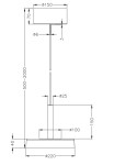 Lampa wisząca Celeste 1xLED/10W w kolorze czarnym i chromowanym. Okrągła podstawa o średnicy 220 mm, regulowana wysokość od 500 do 2000 mm. Prostokątny klosz o wymiarach 150x70 mm. Metalowa konstrukcja z matowym wykończeniem.