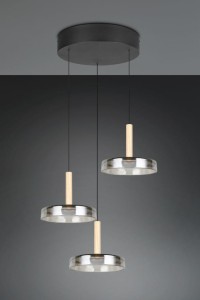 Celeste lampa wisząca 3xLED/22,5W czarna/chrom 354930332