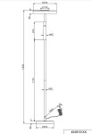 Lampa podłogowa Celeste 1xLED/15W w kolorze kawowym i białym, o wymiarach 160 cm wysokości i podstawie o średnicy 25 cm, z prostym, cylindrycznym korpusem oraz przyłączem elektrycznym.
