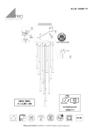 Lampa wisząca Fiato z 11 żarówkami LED o mocy 33W, w kolorze czarnym z multikolorowym oświetleniem. Ujęcie z boku, prezentujące długie, cylindryczne klosze zawieszone na cienkich przewodach, montowana do sufitu.