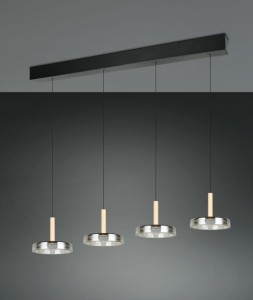 Celeste lampa wisząca 4xLED/30W czarna/chrom 354910432