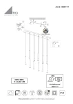 Lampa wisząca Fiato z 11 diodami LED o mocy 33W, w kolorze czarnym z multikolorowym światłem. Posiada smukłą, prostokątną podstawę z wiszącymi kloszami. Umożliwia regulację temperatury barwowej światła (2300K-4000K).