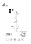 Lampa podłogowa Fiato w kolorze czarnym z trzema głowicami LED (9W) o regulowanym kolorze światła. Wysoka, smukła konstrukcja z okrągłą podstawą, idealna do nowoczesnych wnętrz. Widoczne elementy sterujące do regulacji intensywności i koloru światła.