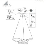 Złota lampa wisząca Darvin z jedną diodą LED o mocy 34W i regulowanym temperaturze barwowej (2300K-4000K). Oferuje nowoczesny, minimalistyczny design w kształcie spirali, montowana sufitowo.