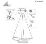 Lampa wisząca Darvin w kolorze złotym, z jedną diodą LED o mocy 52W. Posiada nowoczesny, stożkowaty kształt z podwójnym, spiralnym elementem. Ujęcie z góry, montowana na suficie, z możliwością regulacji barwy światła (2300K-4000K).