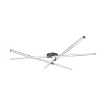 Czarna lampa sufitowa Lautaro 3xLED/18W z metalowym, minimalistycznym designem. Składa się z trzech cienkich, krzyżujących się ramion, które wychodzą z centralnej podstawy. Produkt montowany na suficie, idealny do nowoczesnych wnętrz.