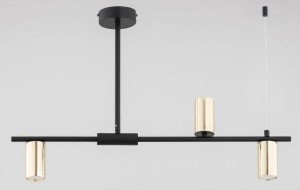 Uranos 2 lampa sufitowa 3xGU10 czarno-złota 62538