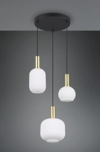 Diva lampa wisząca 3xE27 czarna/biała 319830308