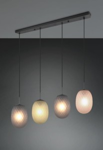 Facette lampa wisząca 4xE27 czarna/multikolor 364200417