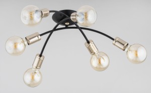 Sedna lampa sufitowa 6xE27 czarno-złota 63299