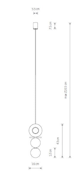 Lampa wisząca Drops Wood A z jedną oprawą G9, o wysokości maksymalnej 216,5 cm. Posiada czarną podstawę i elementy z jasnego drewna. Wymiary: 55 cm szerokości, 16 cm głębokości, 7,5 cm wysokości. Idealna do nowoczesnych wnętrz.