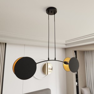 Motif lampa wisząca 2xE14 czarna/złota 1325/2