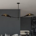 Lotus lampa sufitowa 2-punktowa czarna/złota 1106/2