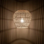 Haiti S lampa wisząca 1xE27 biała/naturalny 11163
