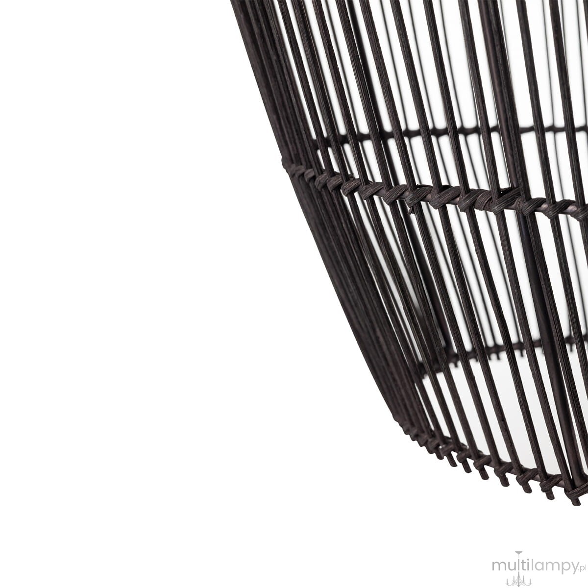 Czarna lampa wisząca Haiti Black S z kloszem w formie siatki, wykonana z metalowych prętów. Widoczny detal konstrukcji w formie cienkich, pionowych i poziomych elementów, idealna do nowoczesnych wnętrz. E27, 1x żarówka.