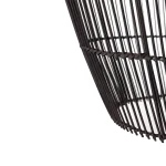 Czarna lampa wisząca Haiti Black S z kloszem w formie siatki, wykonana z metalowych prętów. Widoczny detal konstrukcji w formie cienkich, pionowych i poziomych elementów, idealna do nowoczesnych wnętrz. E27, 1x żarówka.