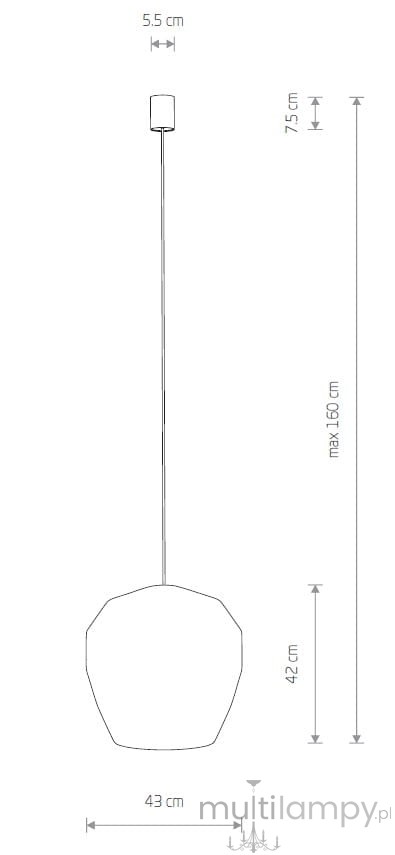 Lampa wisząca Haiti Black S w kolorze czarnym, z pojedynczym gniazdem E27. Ośmiokątna forma o wymiarach 43 cm średnicy i 42 cm wysokości, zawieszona na cienkim przewodzie o długości do 160 cm. Montaż sufitowy.