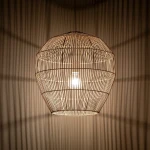 Haiti M lampa wisząca 1xE27 biała/naturalny 11164