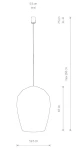 Lampa wisząca Haiti w kolorze białym i naturalnym, z oprawą na jedną żarówkę E27. Kształt owalny, wymiary: 53,5 cm szerokości, 67 cm wysokości (max 160 cm). Zawieszona na cienkim kablu. Prosty, nowoczesny design.