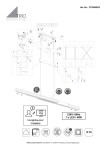 Lampa wisząca Trajan z trzema źródłami LED o mocy 45W, w kolorze białym z jasnym drewnem. Ujęcie frontalne, zawieszona na cienkich linkach. Prosty, nowoczesny design, idealna do aranżacji wnętrz. Wymiary i szczegóły montażowe widoczne w instrukcji.