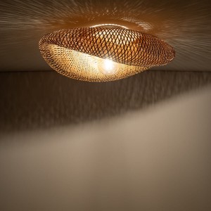 Havana M lampa sufitowa 1xE27 biała/naturalny 11171