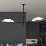 Lotus lampa sufitowa 2-punktowa biała/złota 1107/2