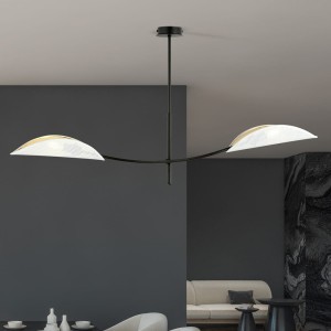 Lotus lampa sufitowa 2-punktowa biała/złota 1107/2