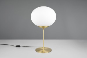 Fomento lampa stołowa 1xE27 mosiądz/biała 563100108