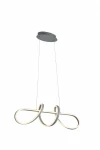 Lampa wisząca Trevance 1xLED/56W w kolorze szarym, o nowoczesnym, falistym kształcie. Zawieszona na cienkich linkach, z okrągłym mocowaniem sufitowym. Idealna do oświetlenia przestrzeni wewnętrznych.
