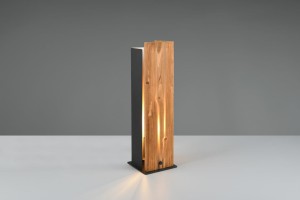 Karuni lampa stołowa 1xE27 czarna/jasne drewno 563300130