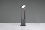 Lampa ogrodowa Malawi H61 w kolorze antracytowym, z czujnikiem ruchu. Posiada prostokątny klosz LED o mocy 5W, ustawiona pionowo na stabilnej podstawie. Wysoka, nowoczesna konstrukcja, idealna do oświetlenia przestrzeni zewnętrznych. Certyfikat IP65.