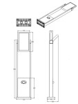 Lampa ogrodowa Malawi H61 w antracytowym kolorze, z czujnikiem ruchu. Wymiary: 600 mm wysokości, 155 mm szerokości. Oświetlenie LED 1x5W, stopień ochrony IP65. Prosty, smukły kształt, montowana pionowo, idealna do oświetlenia ścieżek i ogrodów.