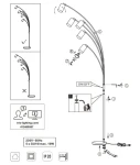 Lampa podłogowa Marley w kolorze niklu z pięcioma ruchomymi źródłami światła GU10. Stoi na okrągłej podstawie, z przełącznikiem ON/OFF. Kształt łuków pozwala na kierowanie światła w różnych kierunkach.