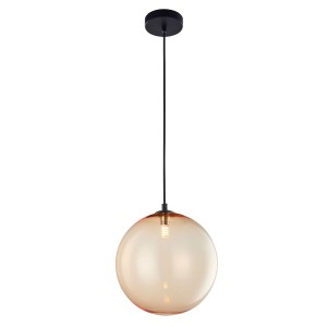 Hale lampa wisząca 1xG9 czarna/bursztynowy P01494BK