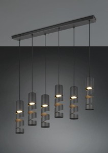 Stream lampa wisząca 6xGU10 czarna 364000632