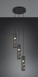 Stream lampa wisząca 3xGU10 czarna 364030332