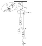 Lampa wisząca Stream z trzema oprawami GU10, w kolorze czarnym z multikolorowymi akcentami. Elementy w formie spiralnych tub, zawieszone na regulowanych linkach. Montaż na suficie z okrągłą podsufitką.