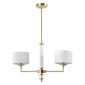 Sutton lampa wisząca 2xE14 mosiądz P02838BR-WH