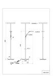 Lampa podłogowa Willis 2xLED/44,5W/CCT w kolorze niklowym, o wysokości 1800 mm i średnicy podstawy 300 mm. Posiada dwie okrągłe głowice o średnicy 400 mm. Widok z boku, pokazujący szczegóły konstrukcji i długość przewodu zasilającego 1800 mm.