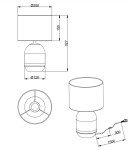Lampa stołowa Tara 1xE27 w kolorze chromu i naturalnym. Okrągła podstawa o średnicy 120 mm, wysokość 327 mm, abażur o średnicy 200 mm. Kabel o długości 1500 mm, w prostym układzie. Idealna do różnych aranżacji wnętrz.