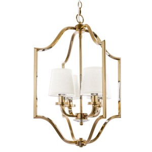 New York lampa wisząca 4-punktowa złota/biały P04667AU-WH