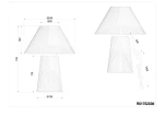 Brązowa lampa stołowa Anea z kloszem w kształcie stożka, z pionowymi rowkami. Wysokość 310 mm, średnica klosza 240 mm. Posiada kabel z włącznikiem o długości 1200 mm. Wykonana z materiałów sztucznych, przeznaczona na żarówkę E27.
