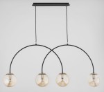 Bendo mix lampa wisząca 4xE14 czarno-złota 63303