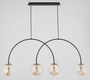 Bendo mix lampa wisząca 4xE14 czarno-złota 63303