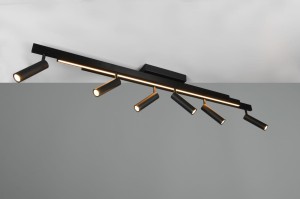 Zeno lampa sufitowa (spot) z pilotem 7xLED/51W/CCT czarna 648310732