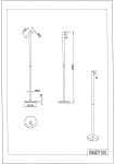 Lampa podłogowa Gomez w kolorze tytanowym, bezprzewodowa, wysokość 130 cm, z podstawą o średnicy 22 cm. Zintegrowane źródło światła LED 1x3W, regulacja kąta nachylenia. Prosty design, idealna do nowoczesnych wnętrz.
