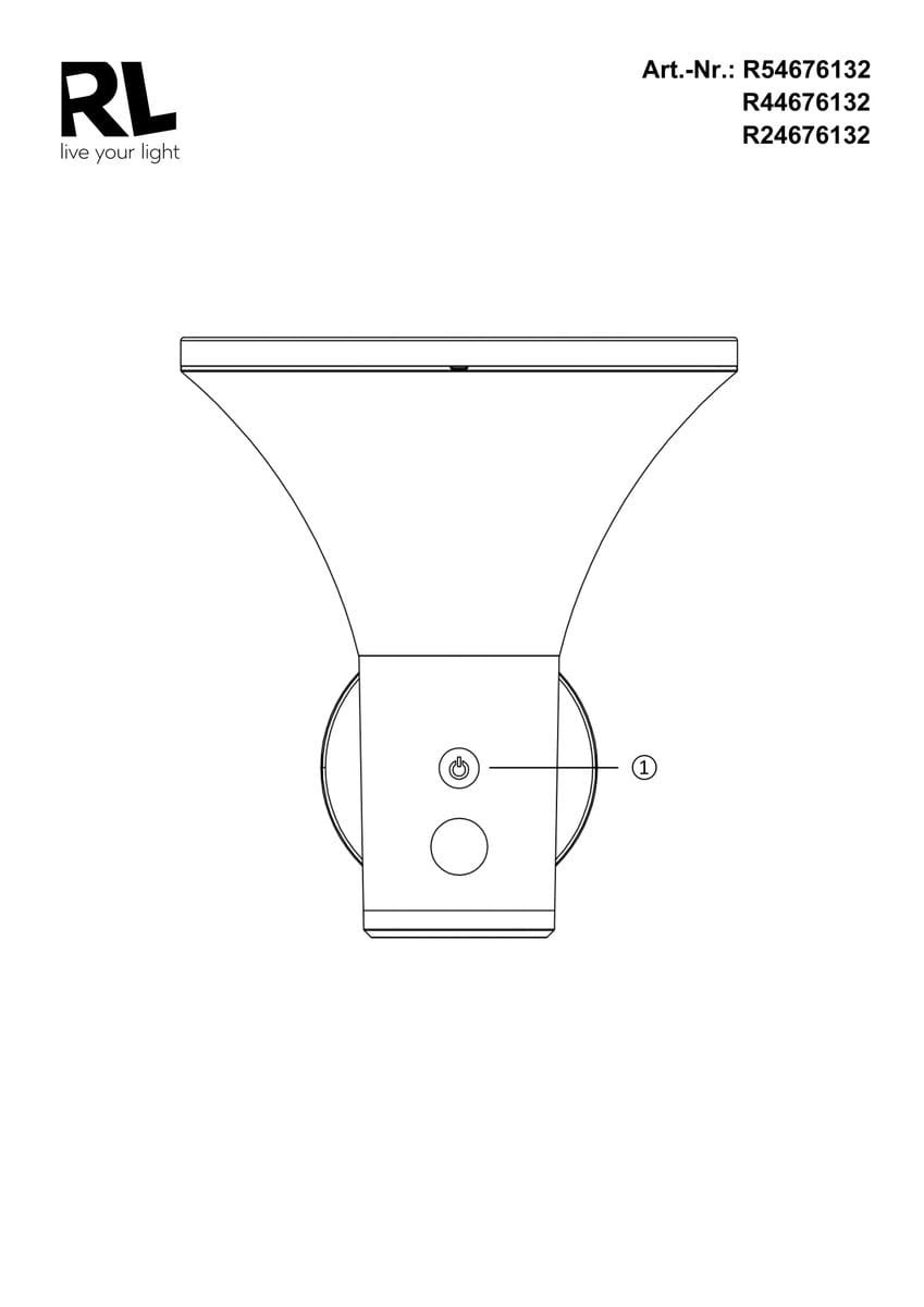 Lampa stojąca ogrodowa Gorda H100 w kolorze czarnym, z czujnikiem ruchu i diodą LED 3,5W. Ujęcie frontalne, z widocznym przyciskiem włączania i czujnikiem. Wodoodporność IP44, idealna do użytku na zewnątrz.