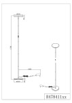 Lampa podłogowa Specter w kolorze czarnym, z pojedynczym źródłem światła LED o mocy 17W. Posiada okrągłą podstawę o średnicy 24 cm i smukły słup o wysokości 178 cm, z włącznikiem na korpusie.